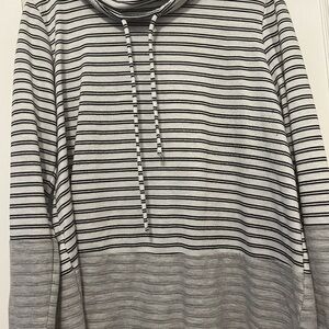 Lane Bryant Gray and Black Turtleneck Sweater